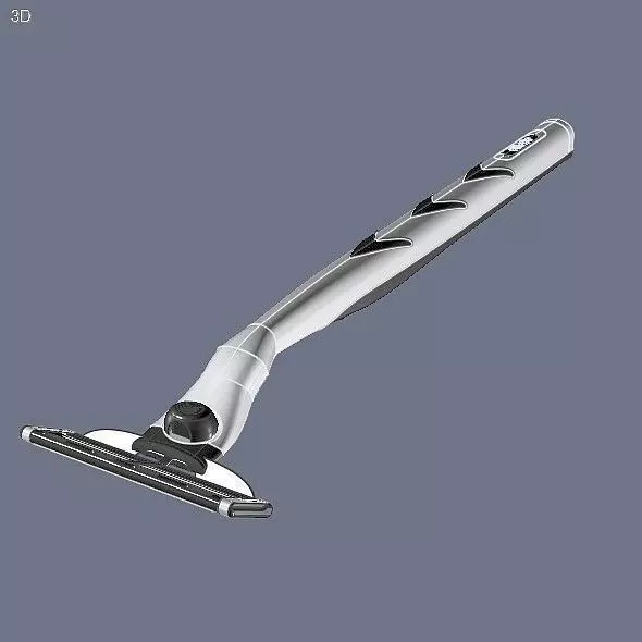 Gilette mach 3 razor CAD model 3D model_0