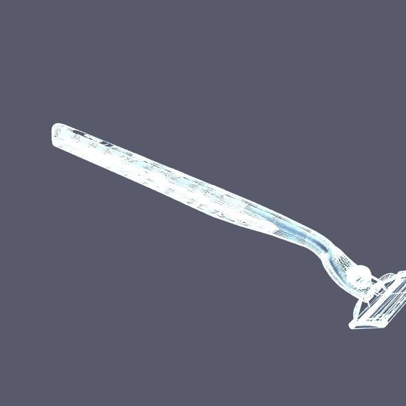 Gilette mach 3 razor CAD model 3D model_8