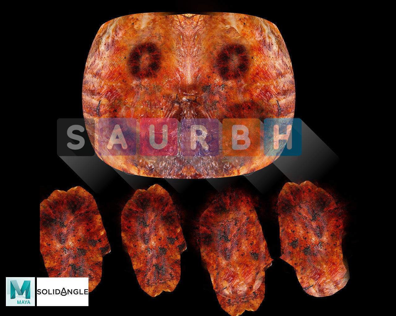 Roasted Chicken or Turkey 3d Model Low-poly 3D model_1