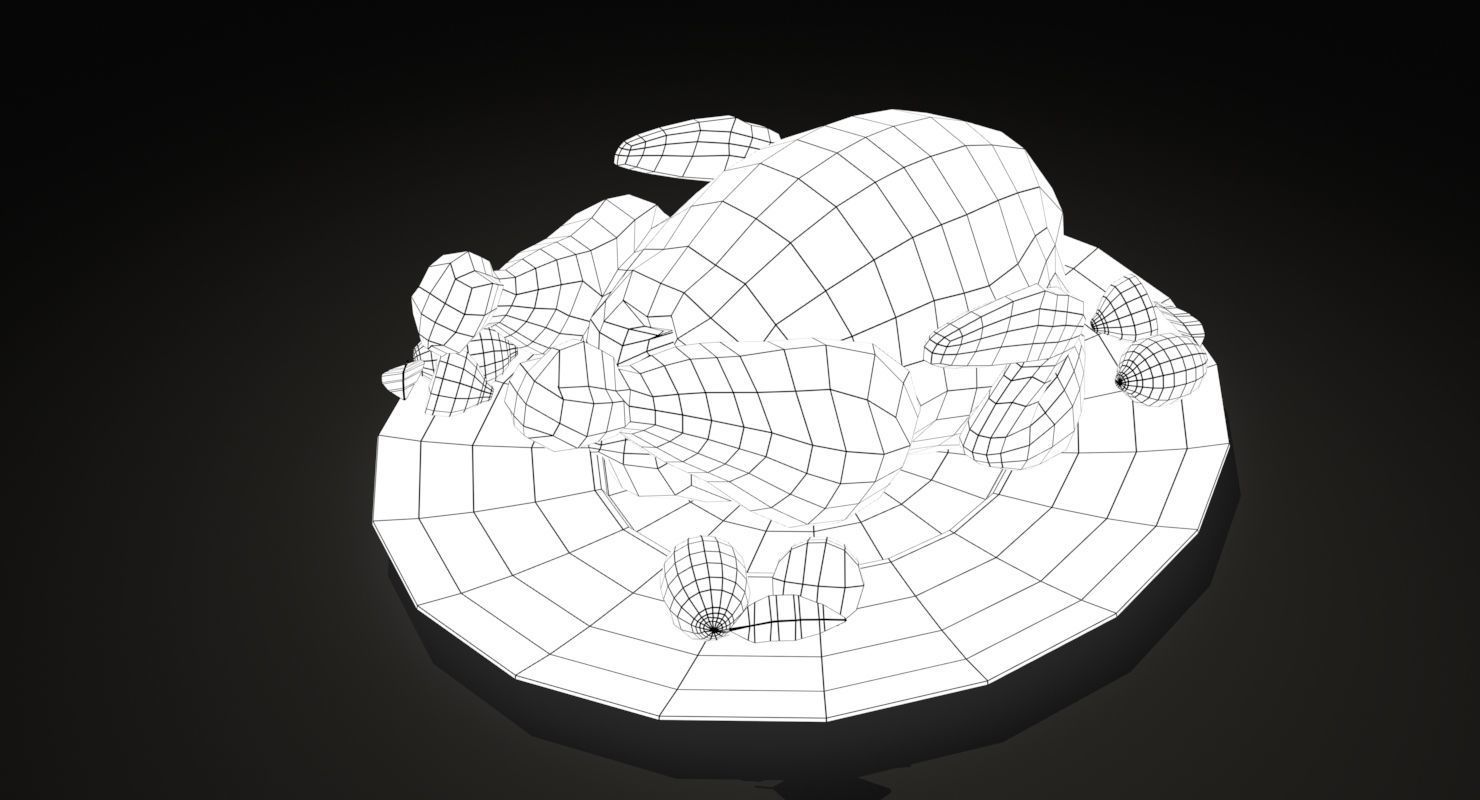 Roasted Chicken or Turkey 3d Model Low-poly 3D model_5