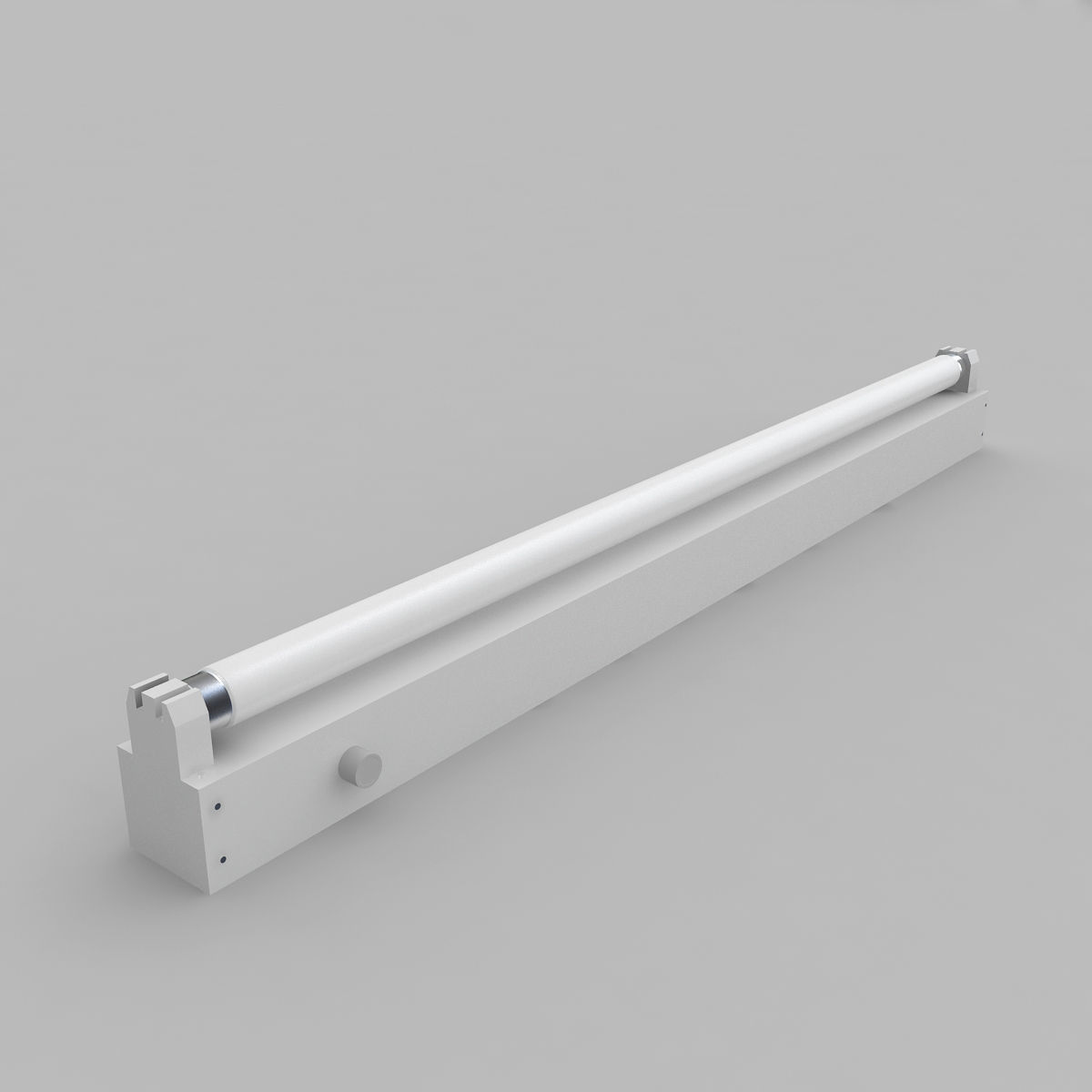 Fluorescent Fixture 3D model_2