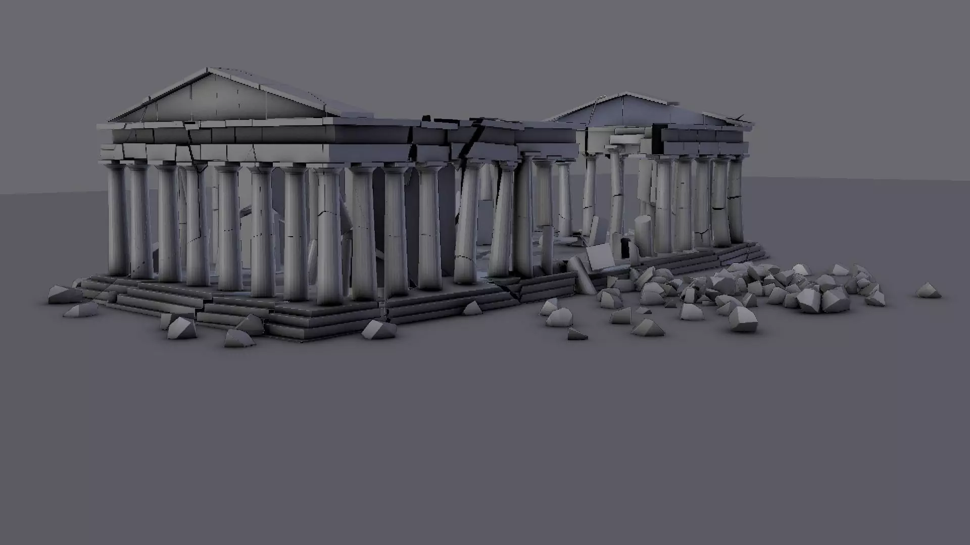 Athens Parthenon Low-poly 3D model_0