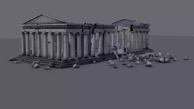 Athens Parthenon Low-poly 3D model