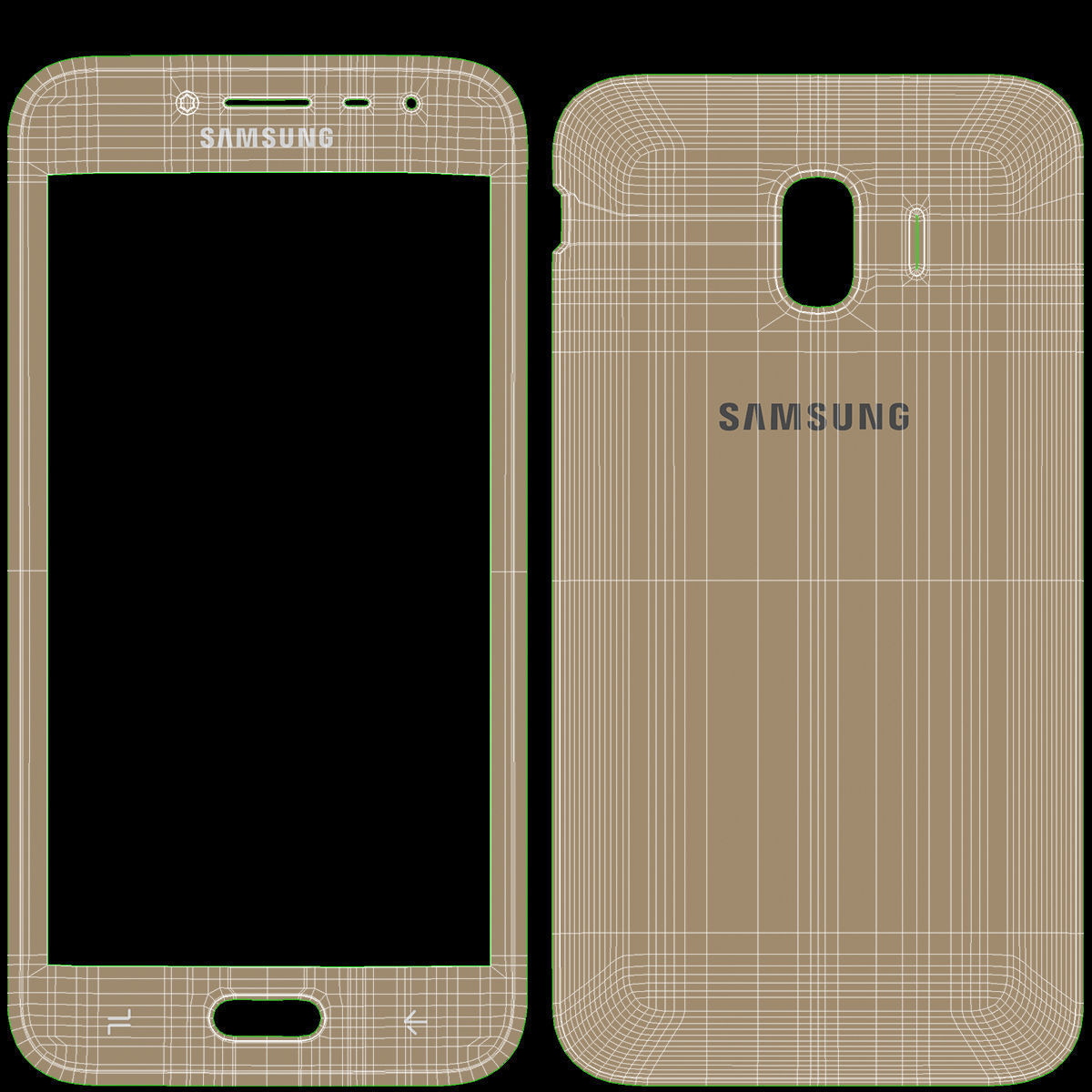 Samsung Galaxy J2 Pro 2018 Gold 3D model_11