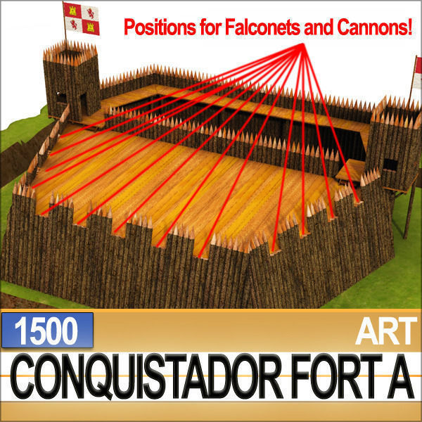 Conquistador Fort A 1500 3D model_9