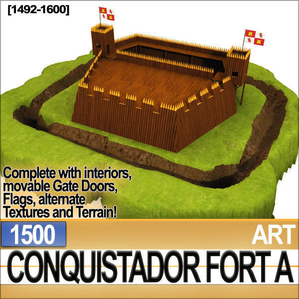 Conquistador Fort A 1500 3D model_6