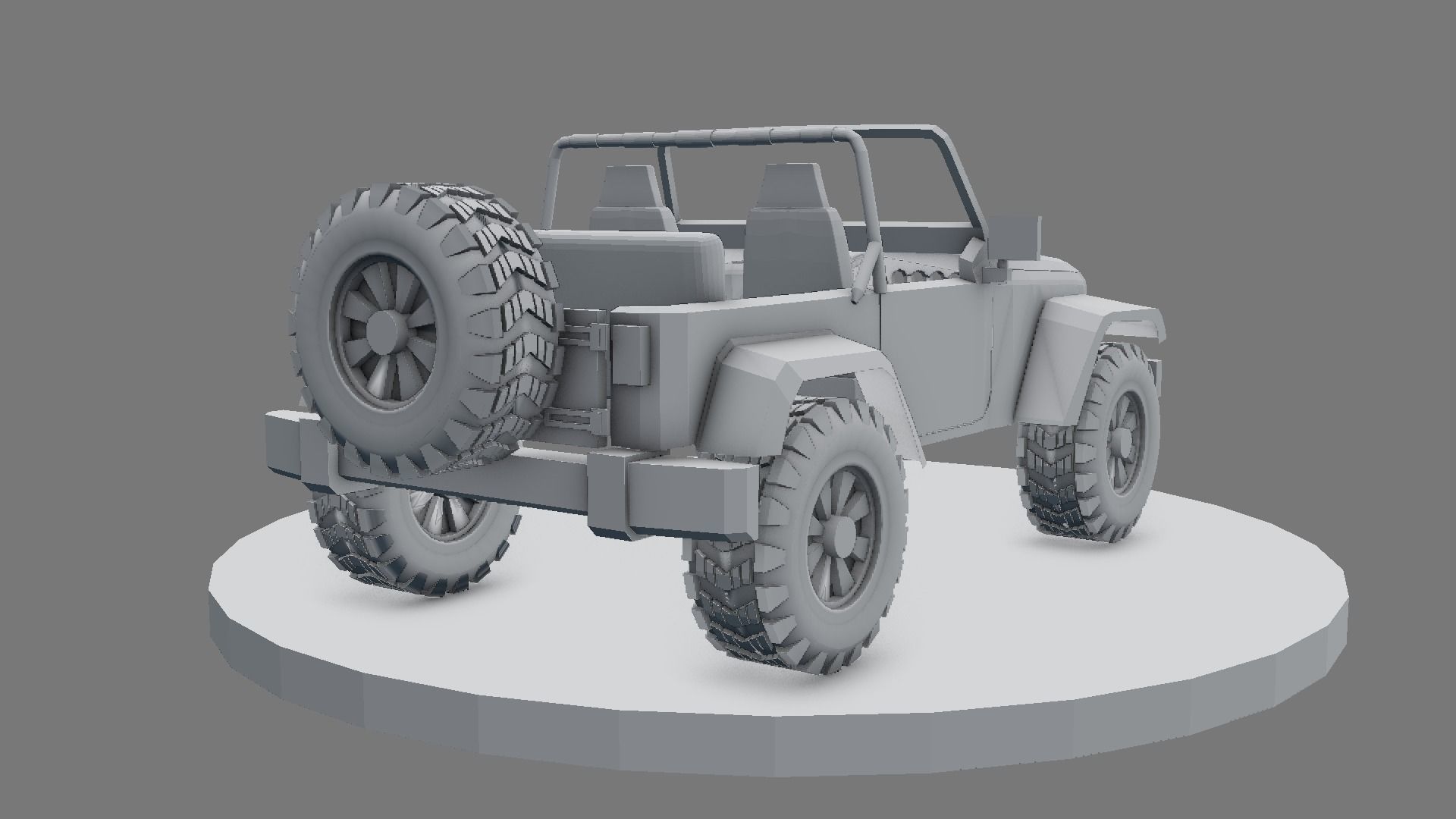 wrangler jeep Low-poly 3D model_4