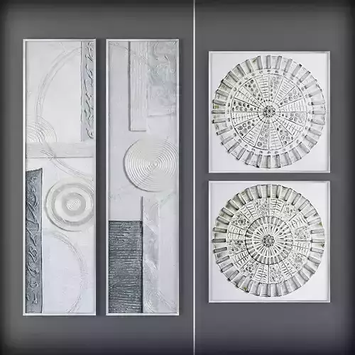 Picture Frames Low-poly 3D model