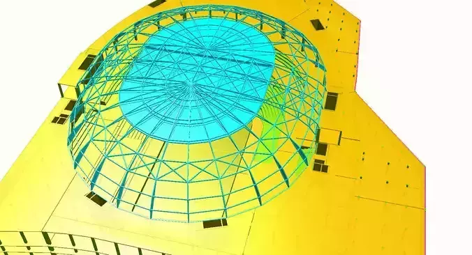 Model of a sports complex with a stadium for hockey 3D model
