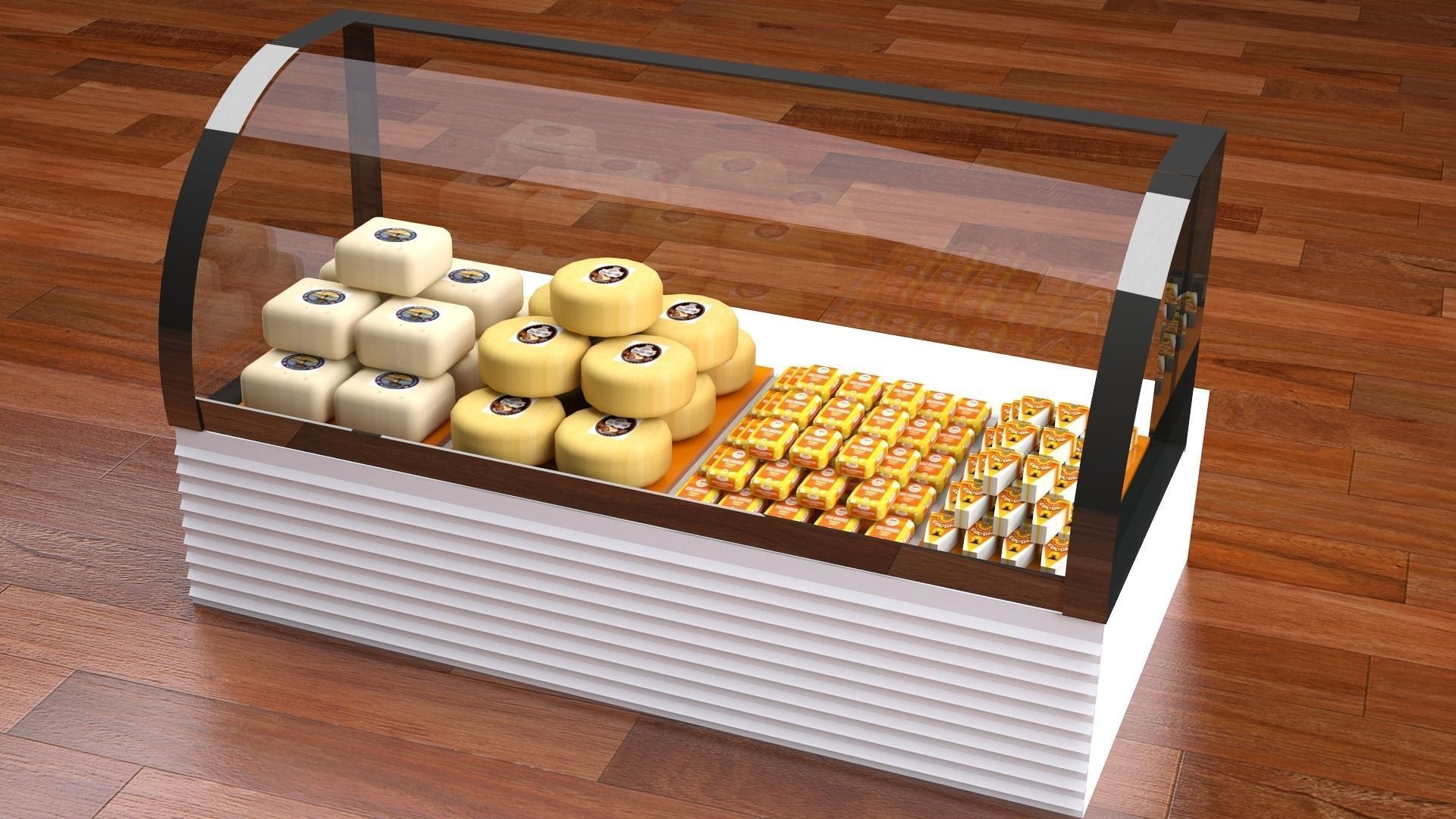cheese refrigerator 3D Model Game ready rigged