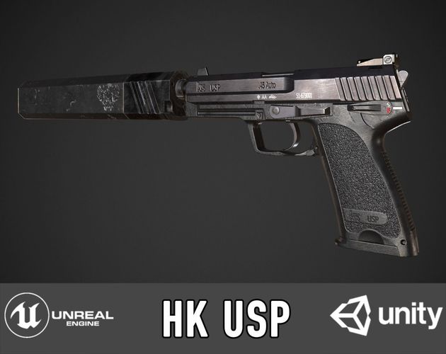 HK USP Low-poly 3D model