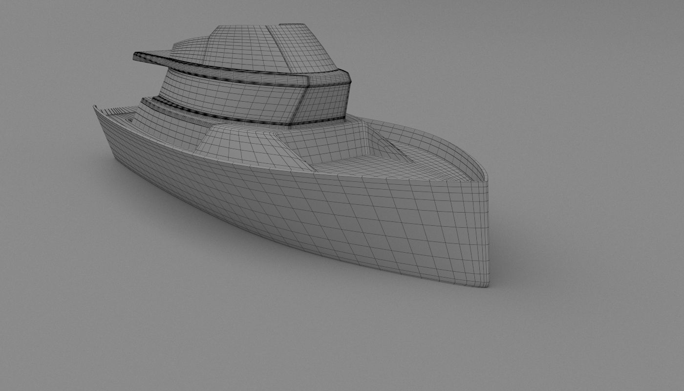 Yacht Conceptual  Free low-poly 3D model_4