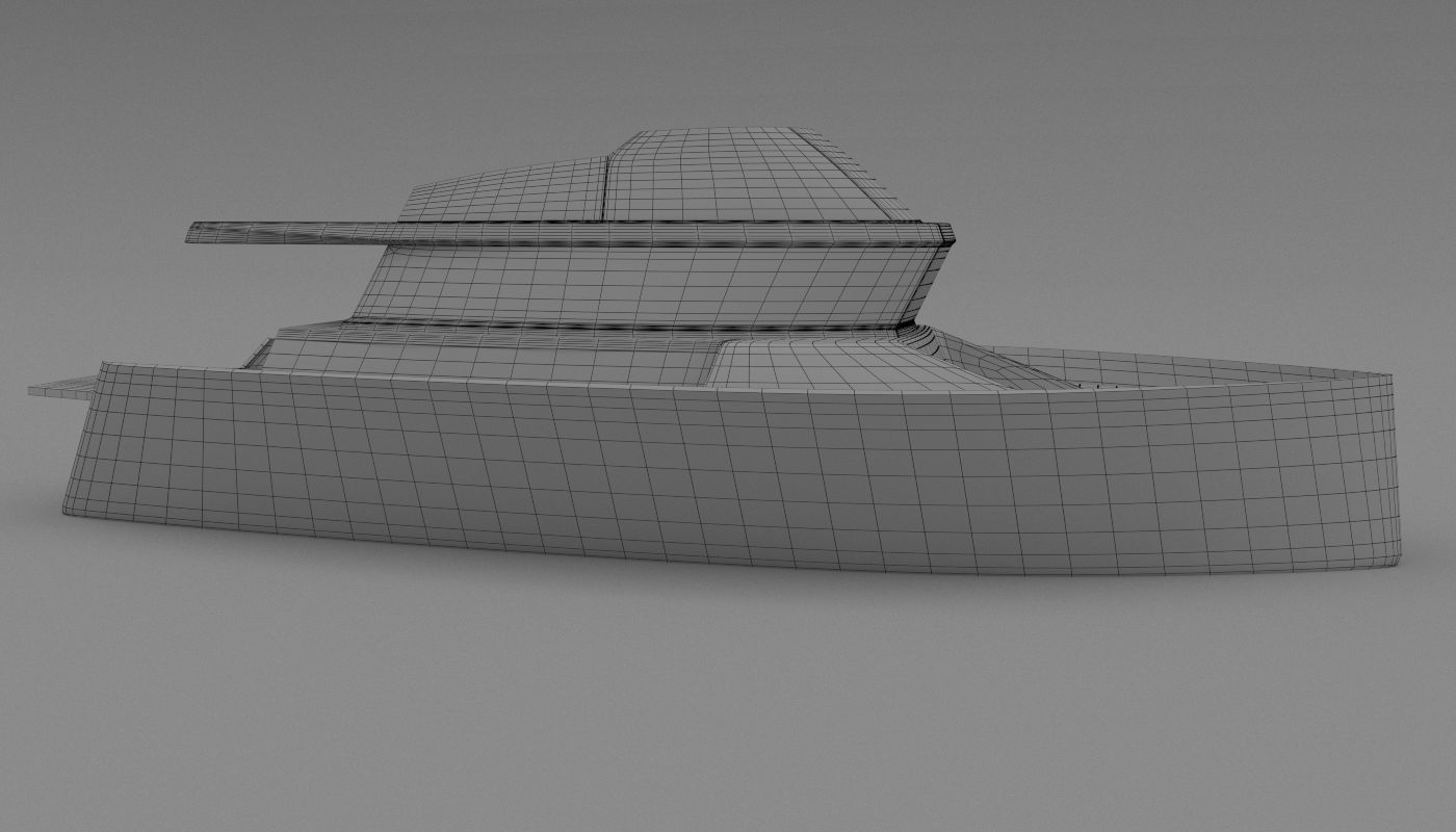 Yacht Conceptual  Free low-poly 3D model_2