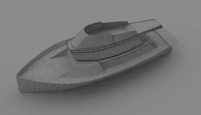 Yacht Conceptual  Free low-poly 3D model