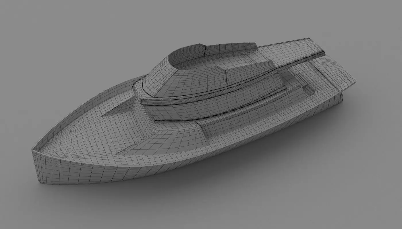 Yacht Conceptual  Free low-poly 3D model_0