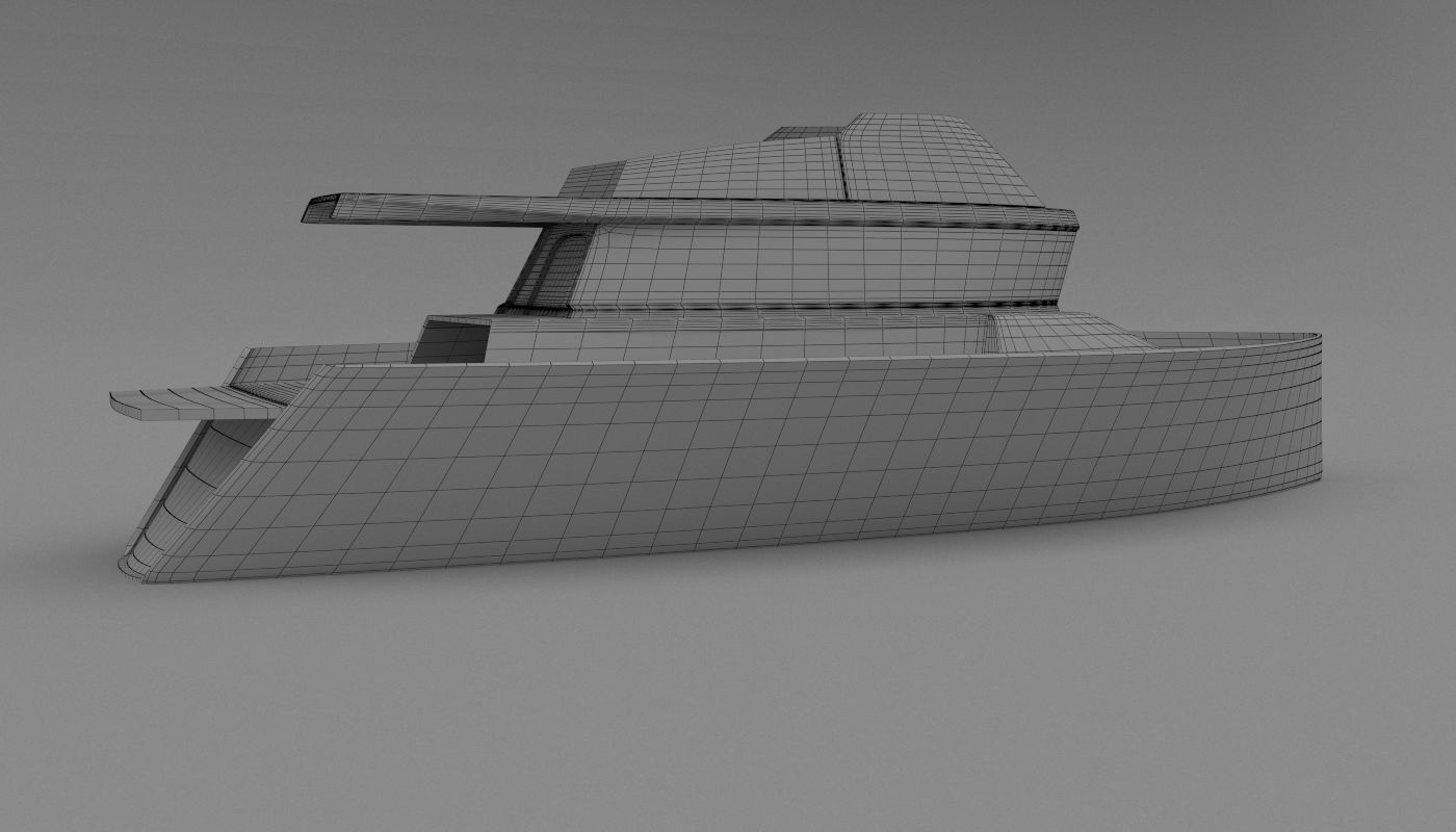 Yacht Conceptual  Free low-poly 3D model_1