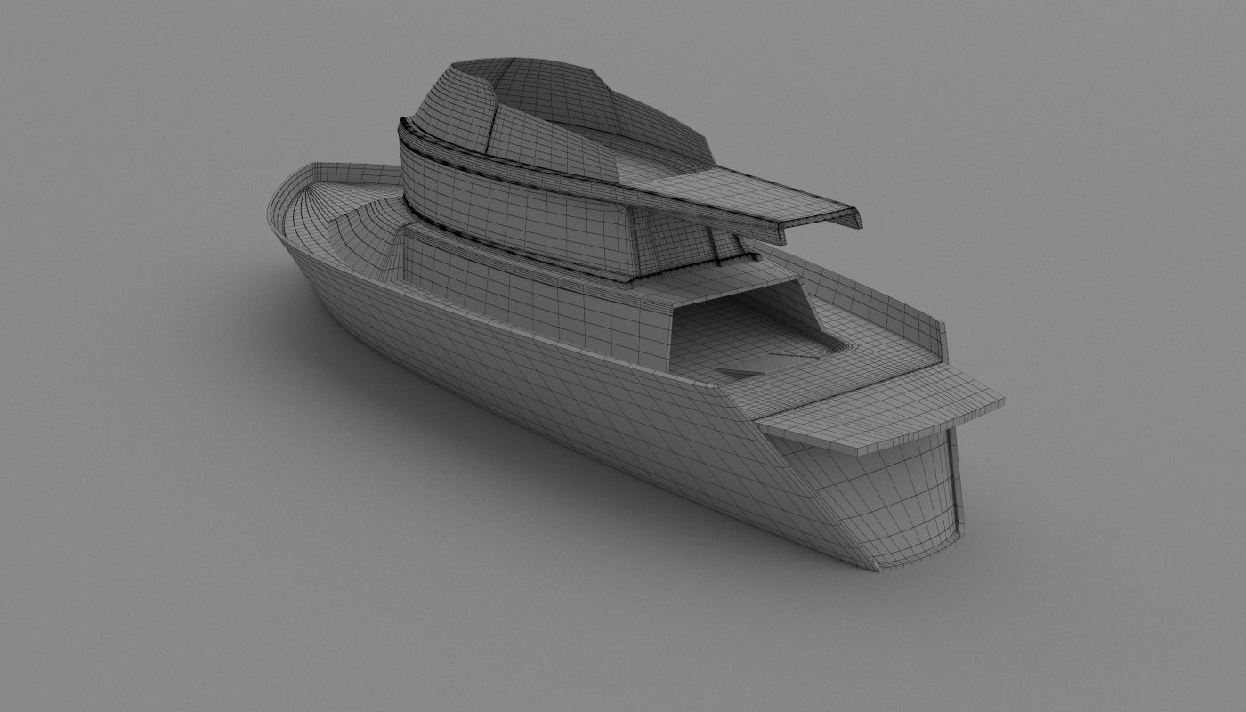 Yacht Conceptual  Free low-poly 3D model_5