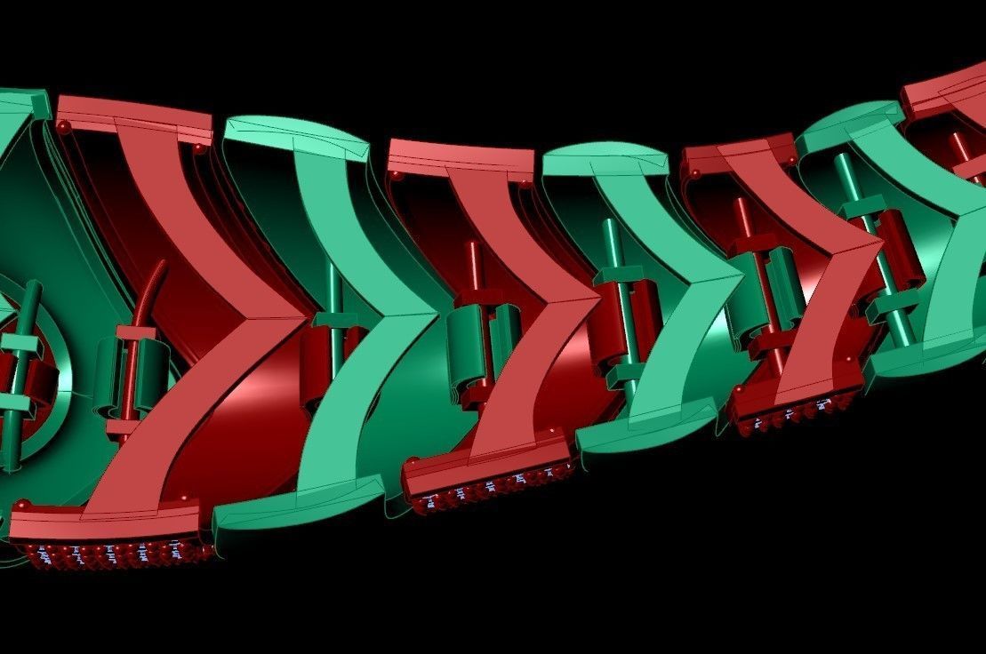 Necklace 3D print model in gold and silver 3D print model_3