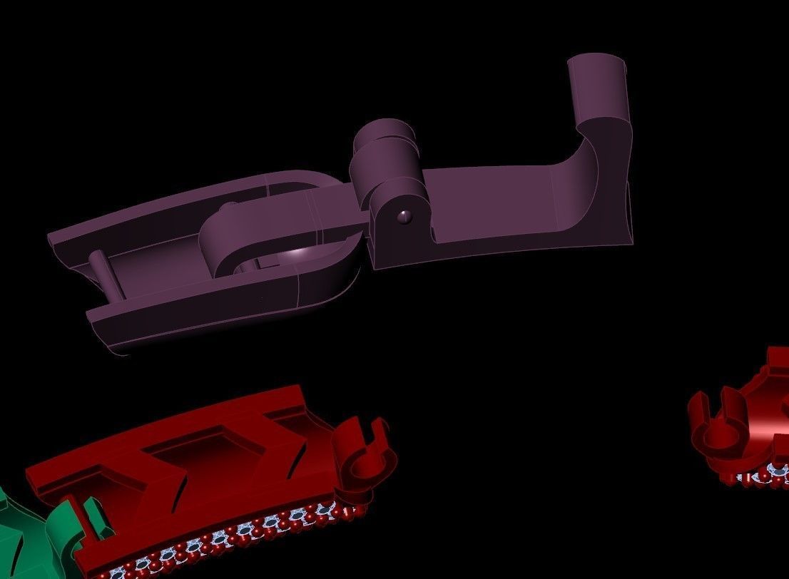 Necklace 3D print model in gold and silver 3D print model_4