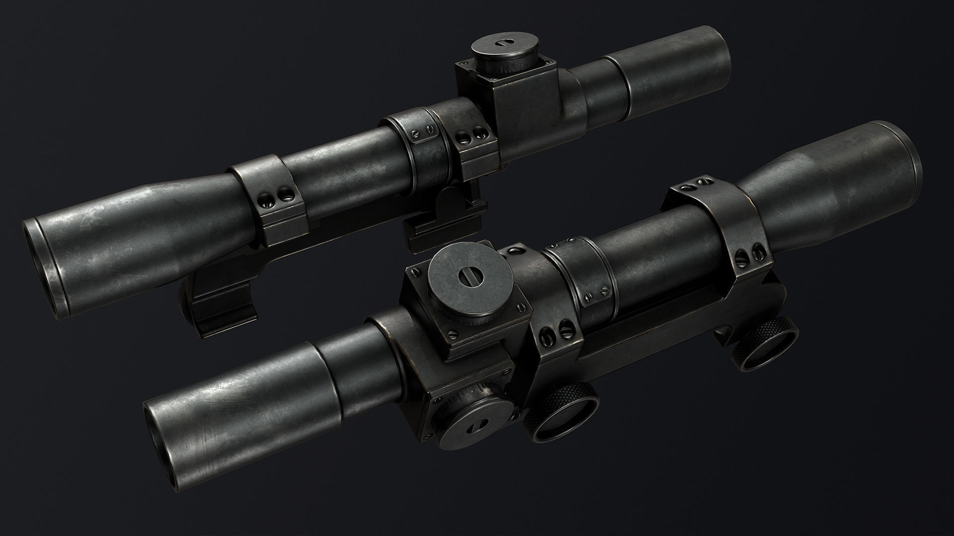 PBR Lee Enfield No 4 Mk 1 Low-poly 3D model_5