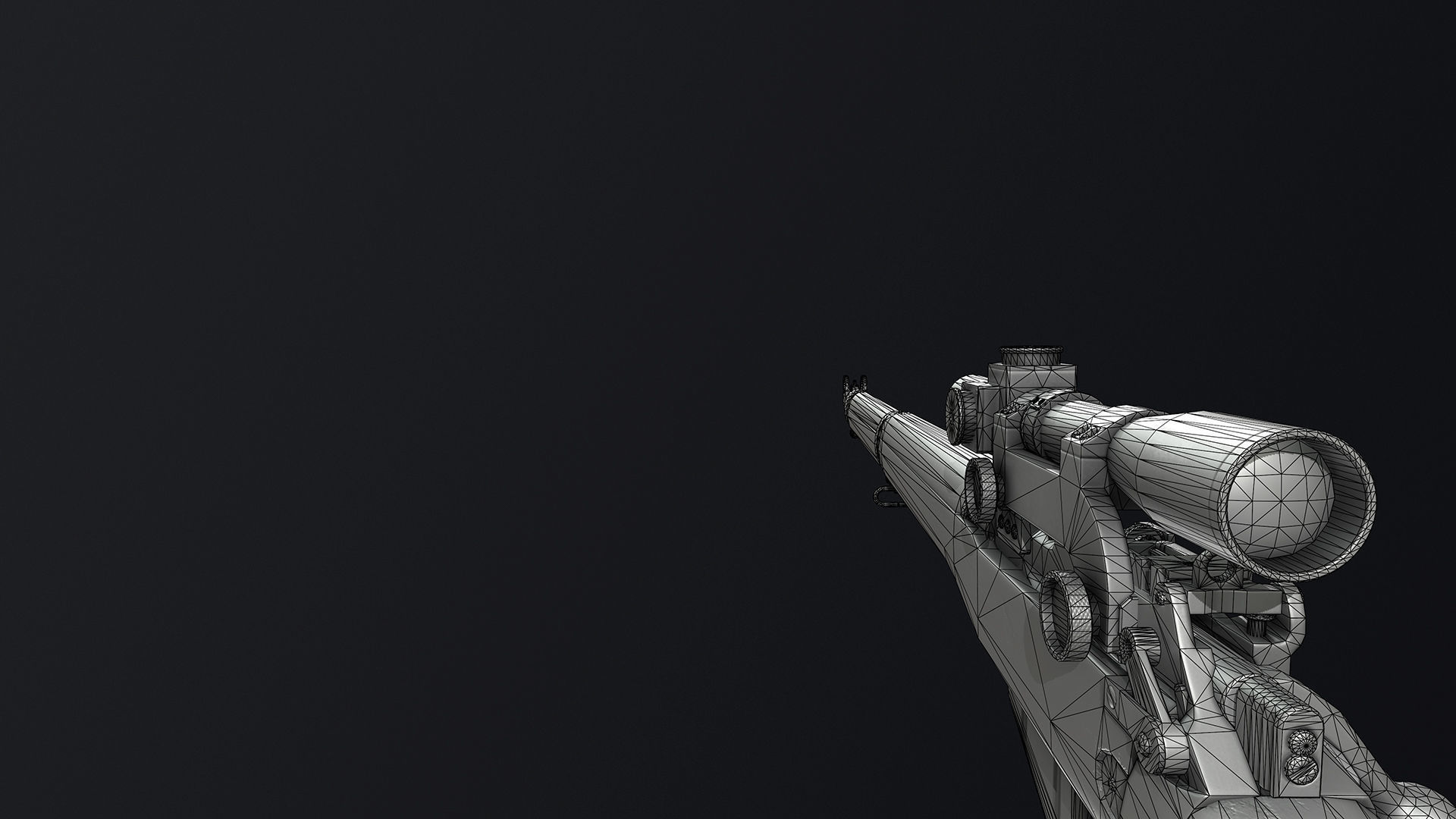 PBR Lee Enfield No 4 Mk 1 Low-poly 3D model_18