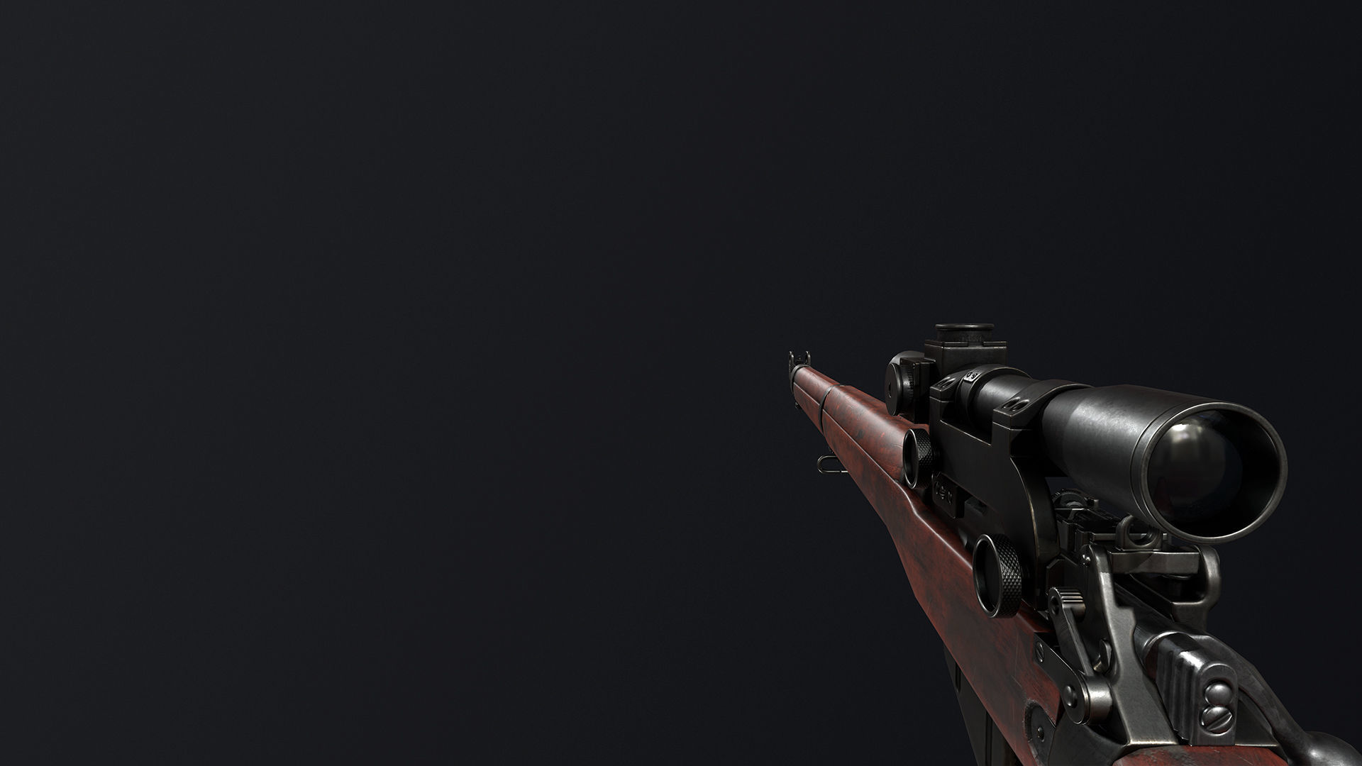 PBR Lee Enfield No 4 Mk 1 Low-poly 3D model_9