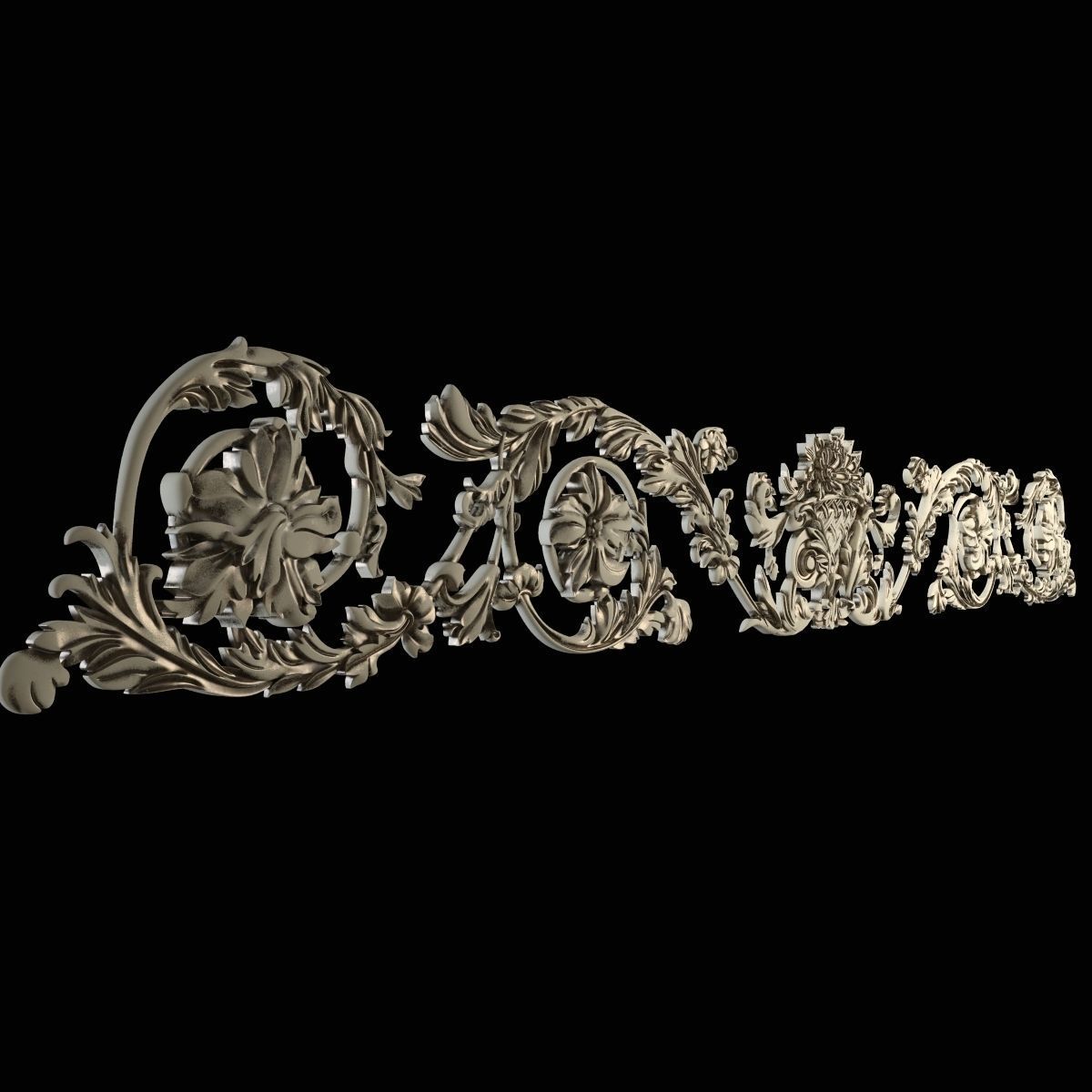 Cartouche decor 3D print model_4