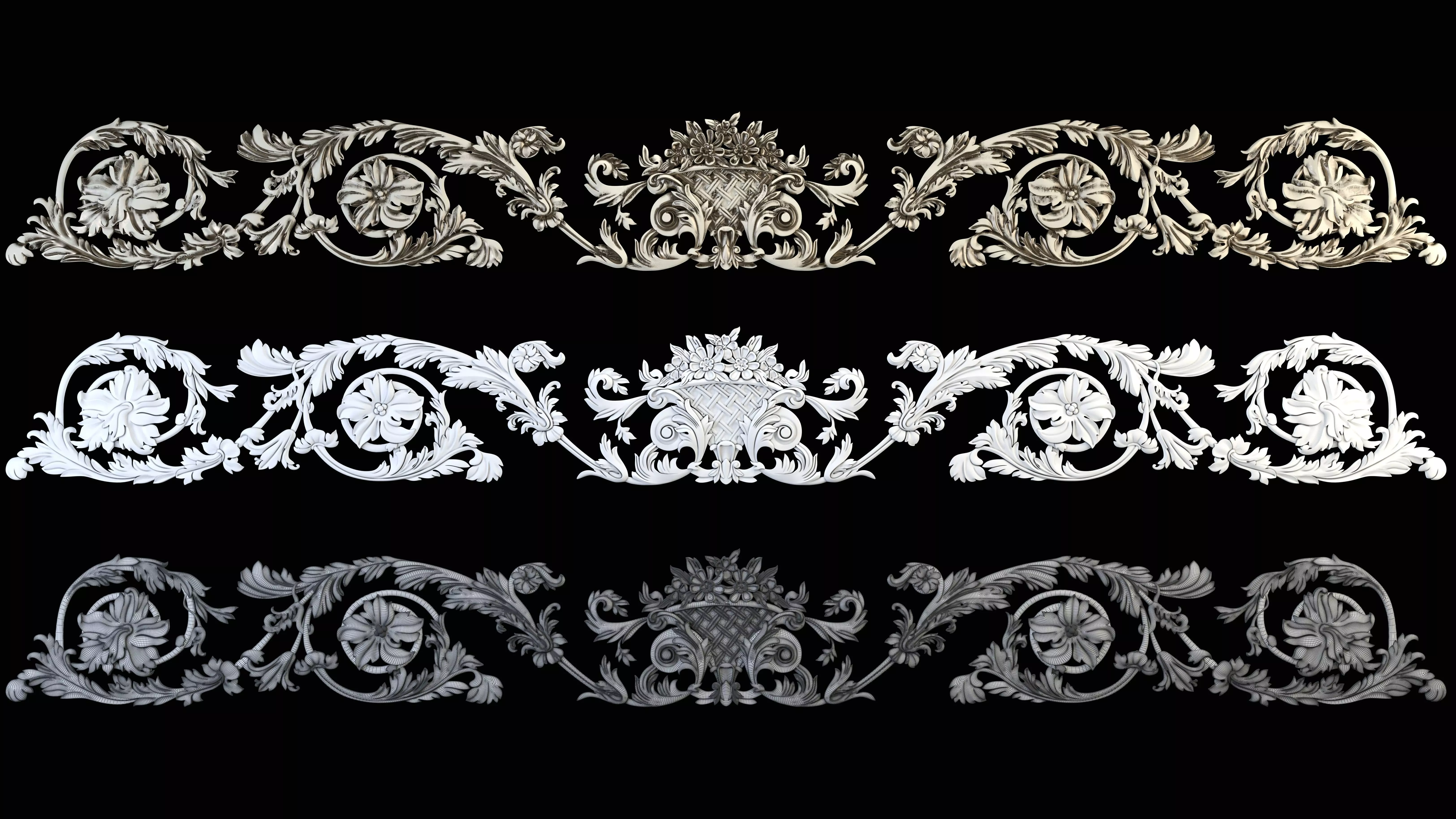 Cartouche decor 3D print model_0