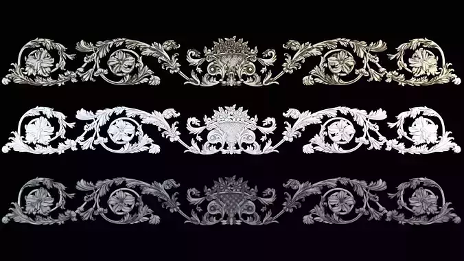 Cartouche decor 3D print model
