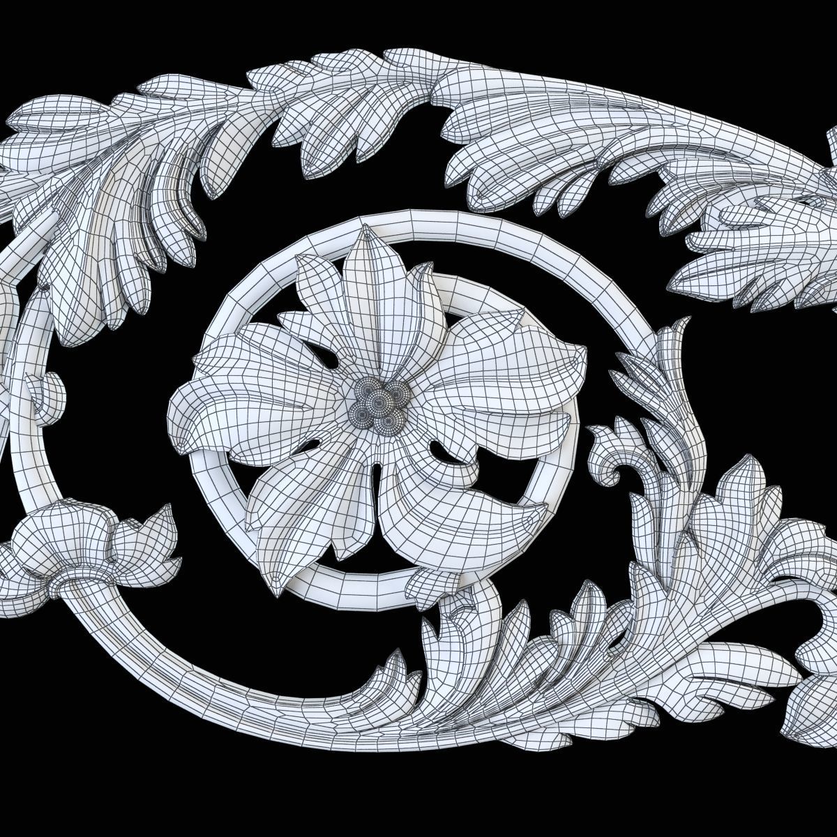 Cartouche decor 3D print model_17