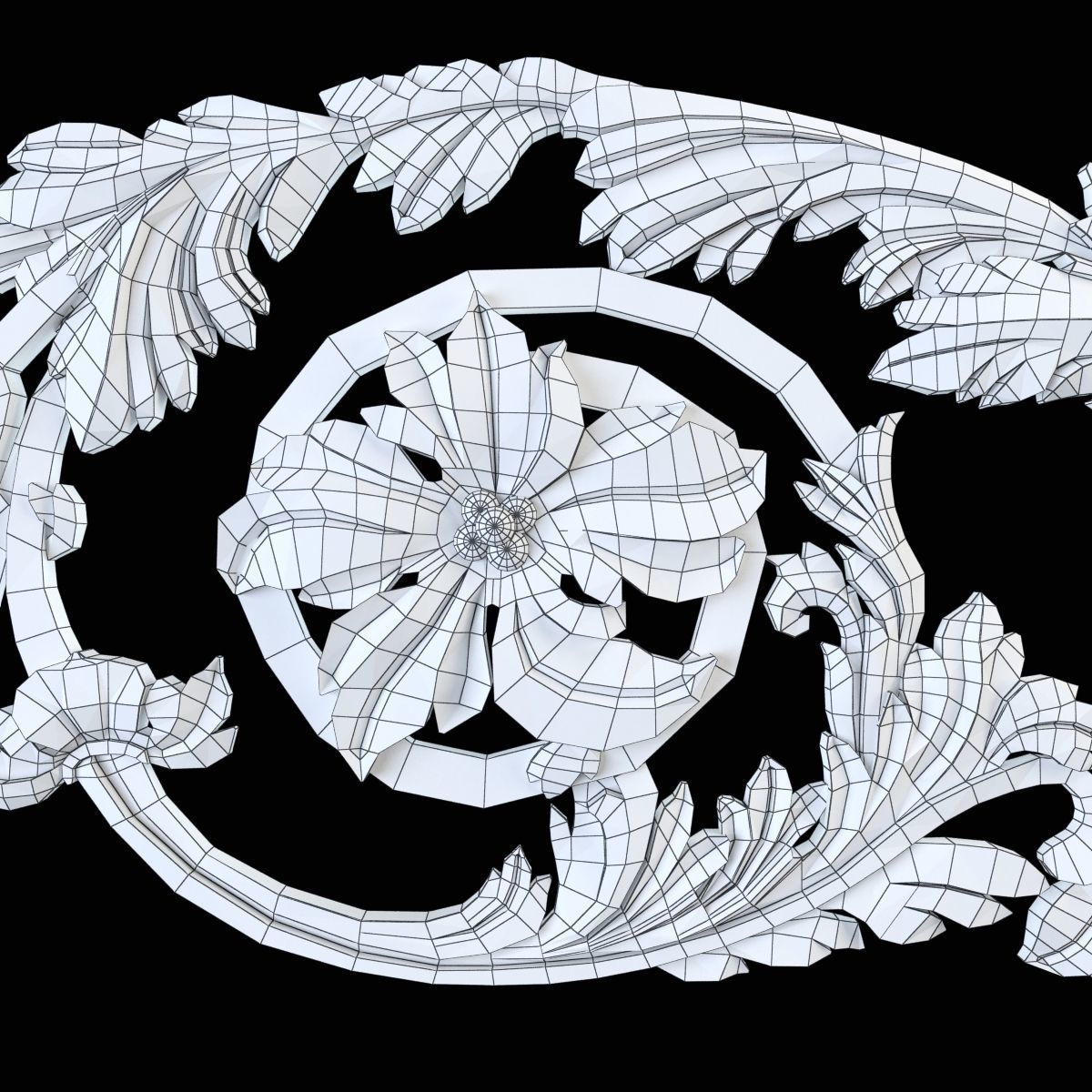 Cartouche decor 3D print model_16