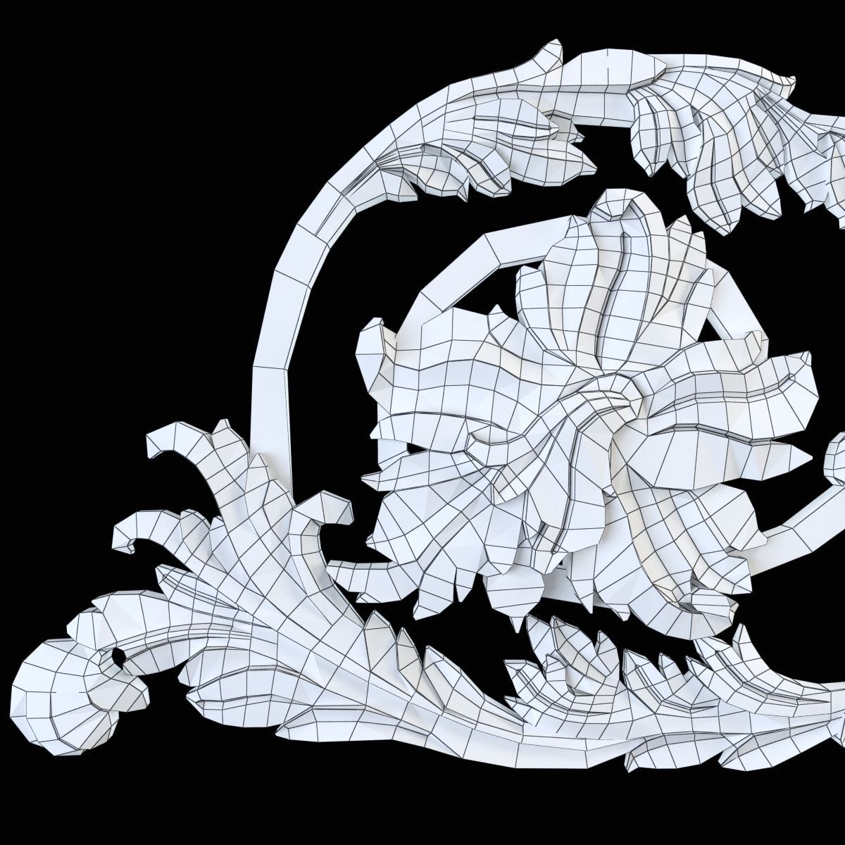 Cartouche decor 3D print model_9