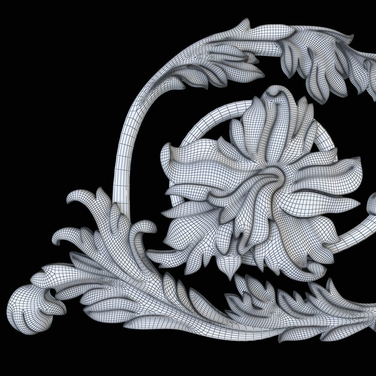 Cartouche decor 3D print model_8