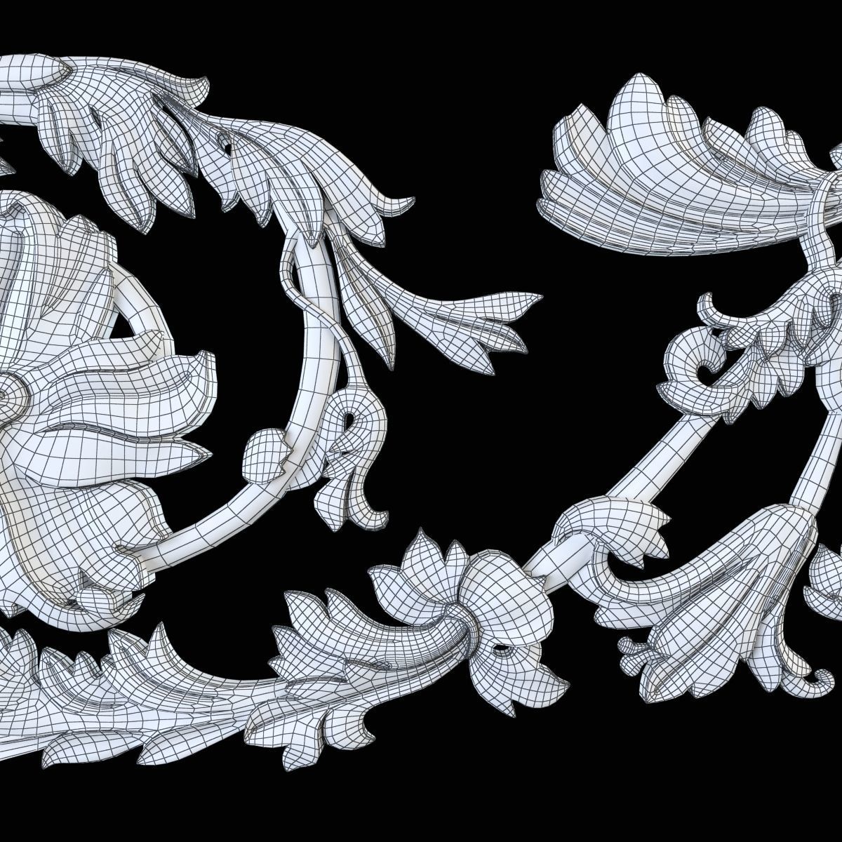 Cartouche decor 3D print model_13