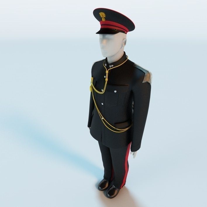 Gun Salute Manikin 3D model_1