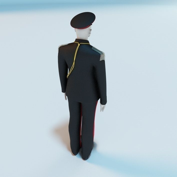 Gun Salute Manikin 3D model_4