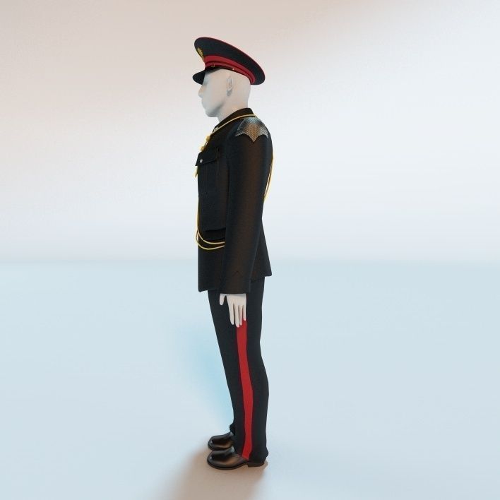 Gun Salute Manikin 3D model_2
