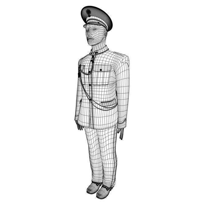 Gun Salute Manikin 3D model_5