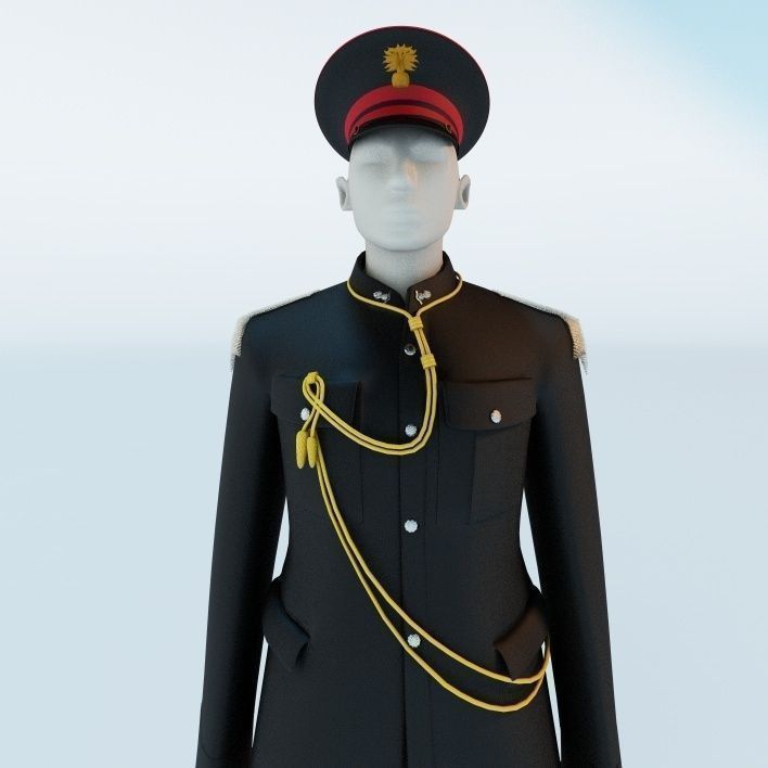 Gun Salute Manikin 3D model_3