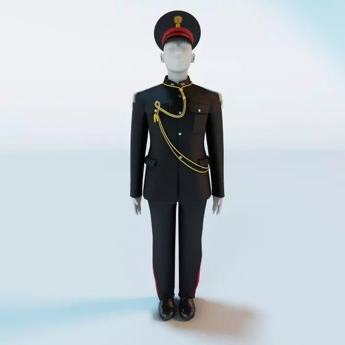 Gun Salute Manikin 3D model_0