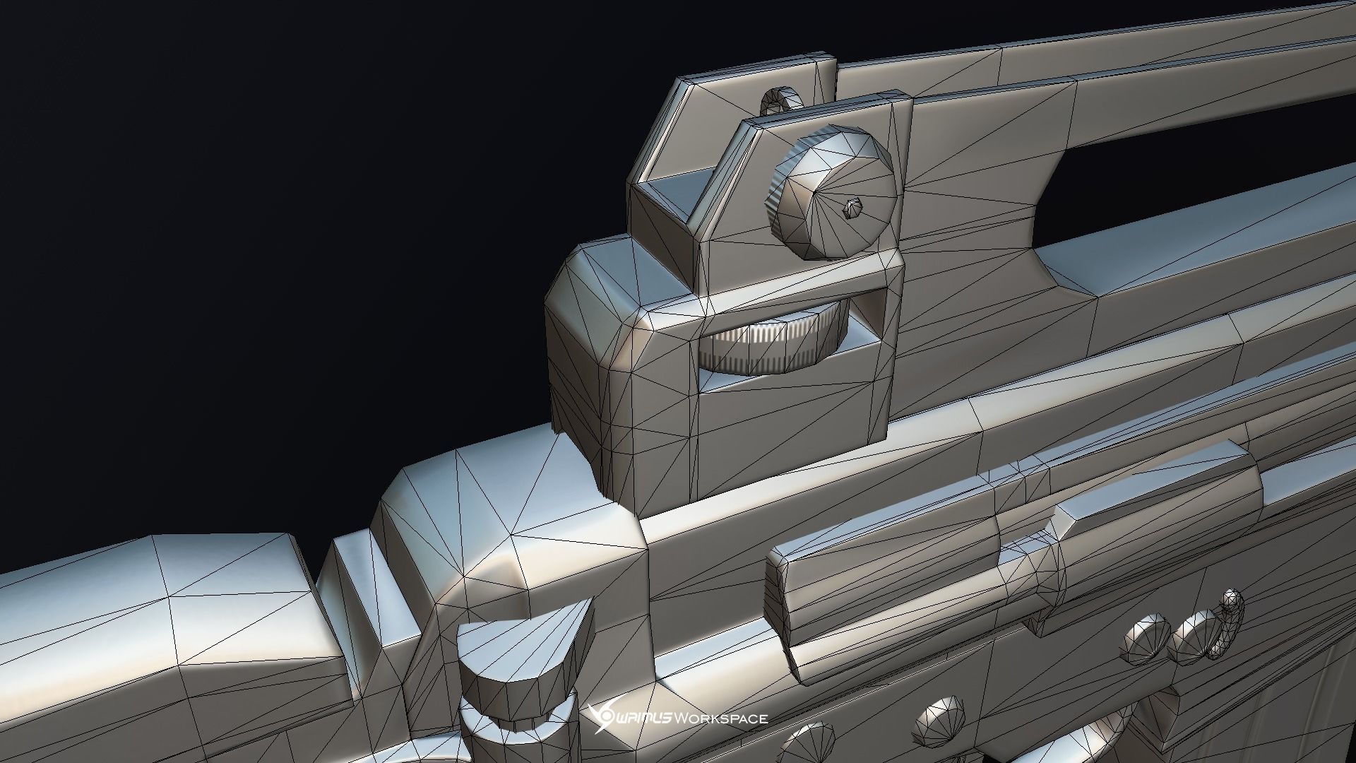 Pindad SS2-V2 Assault Rifle Low-poly 3D model_4