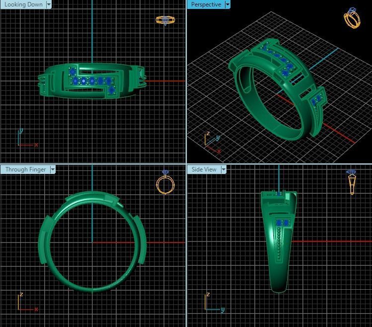 Ring T01024 3D print model_2