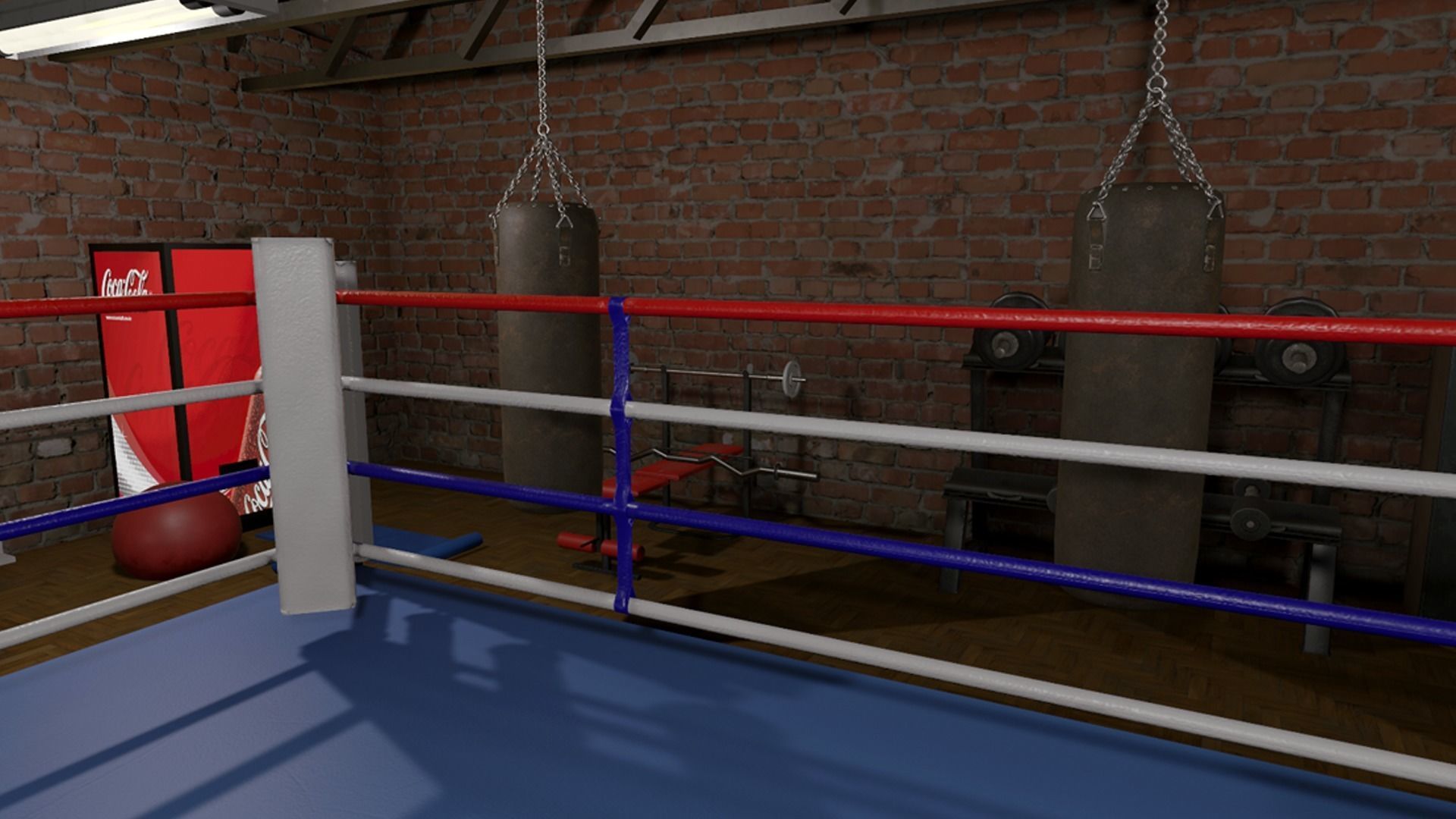 Boxing Gym Low-poly 3D model_13