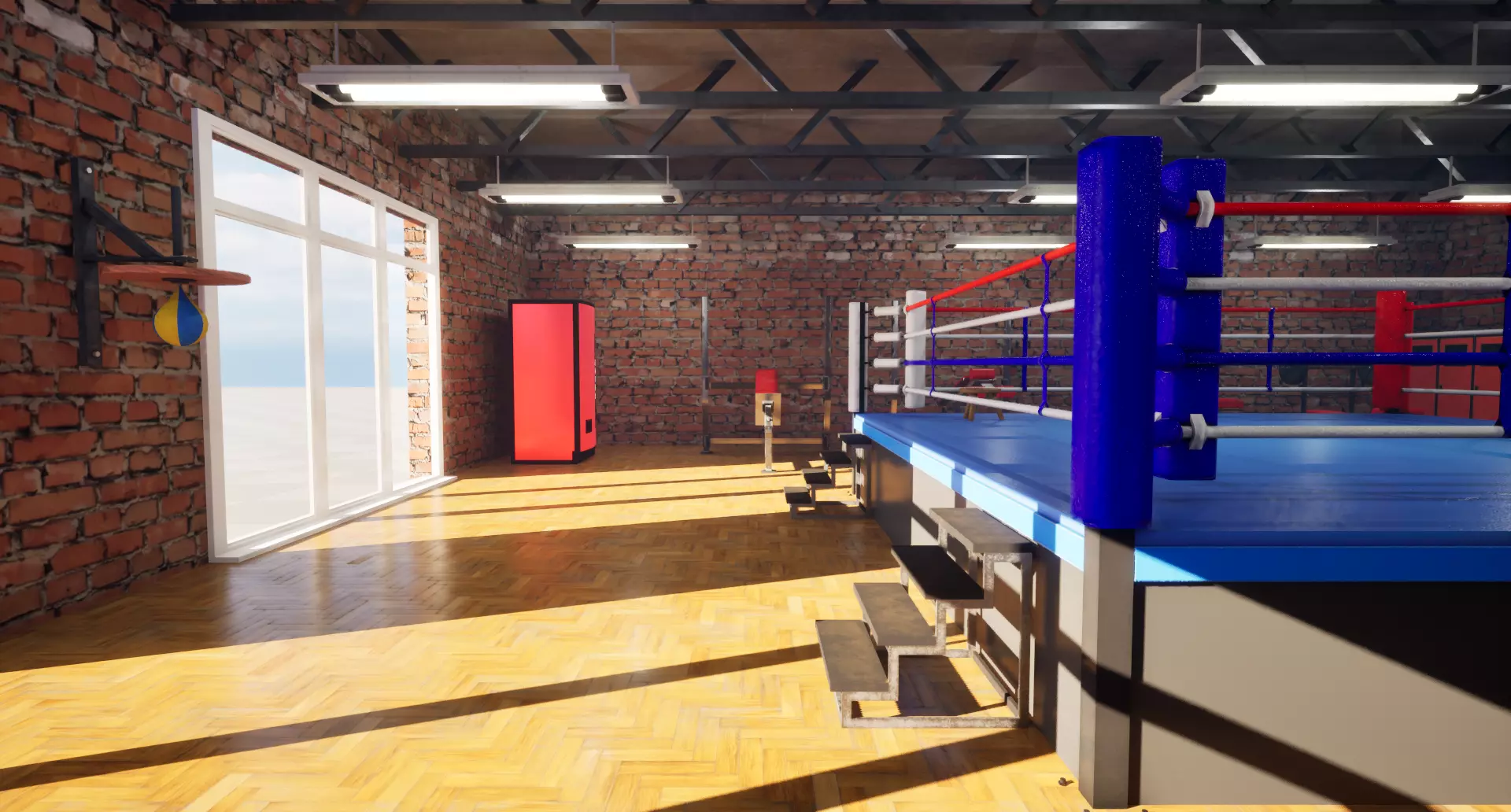 Boxing Gym Low-poly 3D model_20