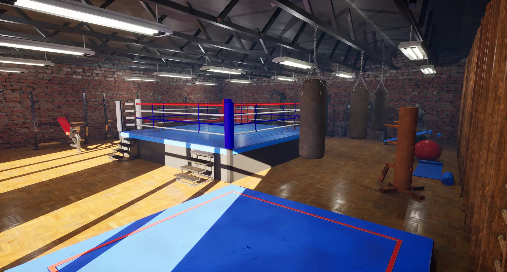 Boxing Gym Low-poly 3D model_19