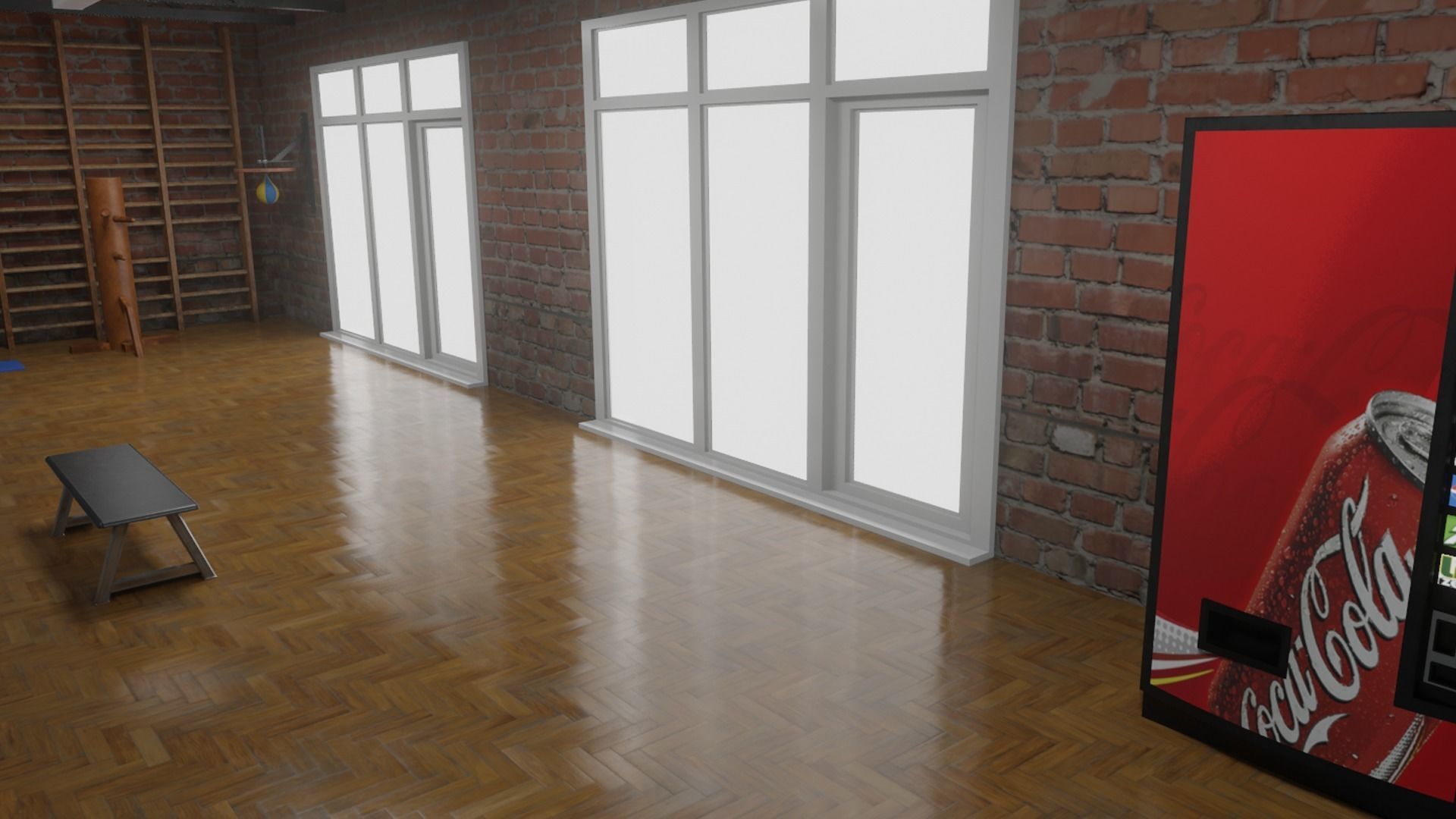 Boxing Gym Low-poly 3D model_8