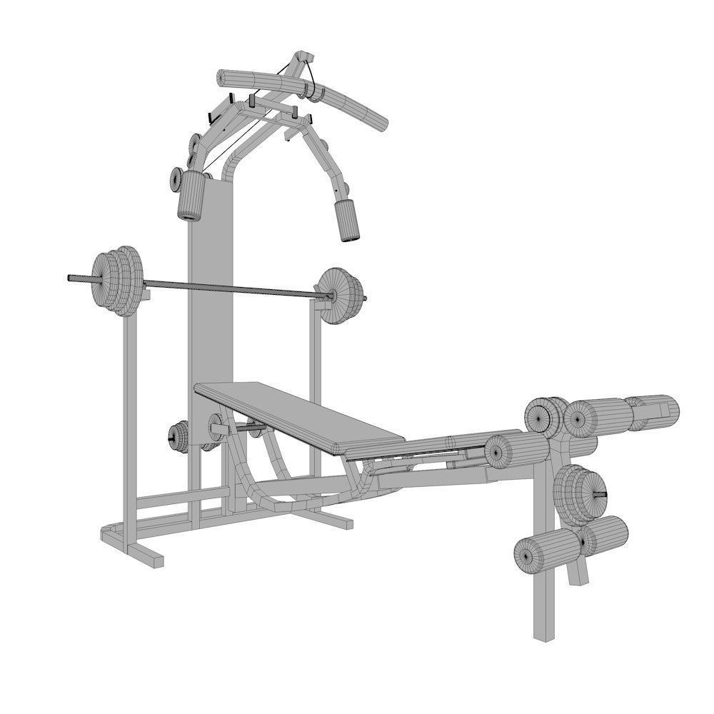 Boxing Gym Low-poly 3D model_23