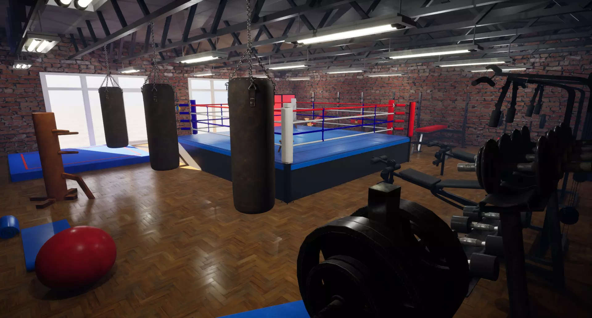 Boxing Gym Low-poly 3D model_21