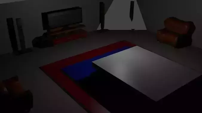 interior design Low-poly 3D model