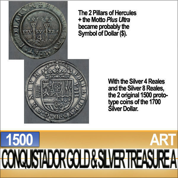 Conquistador Gold And Silver Treasure 1500 3D model_8